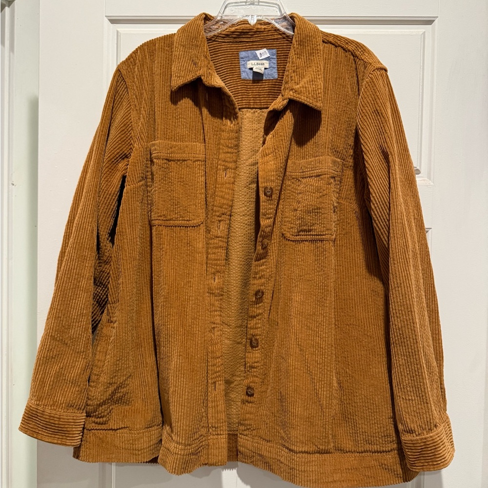 L.L. Bean Tan Corduroy Shacket
